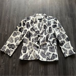 Woman’s Bold Print Sandro Blazer
